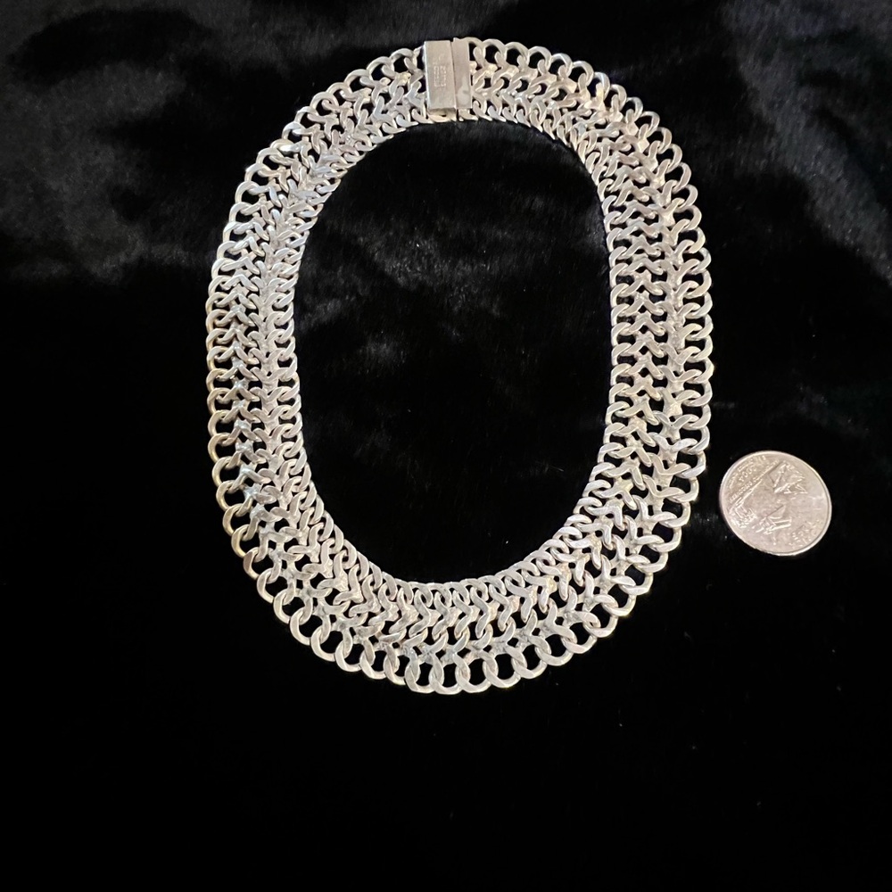 Sterling Vintage Mexico Silver Necklace